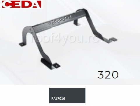 - Trepte din otel - Trepte pentru acces pe acoperis de tabla, din otel prevopsit, modul 320, latime 420mm