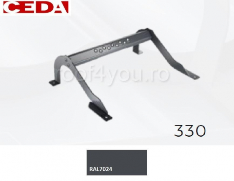 - Trepte din otel - Trepte pentru acces pe acoperis de tabla, din otel prevopsit, modul 330, latime 420mm