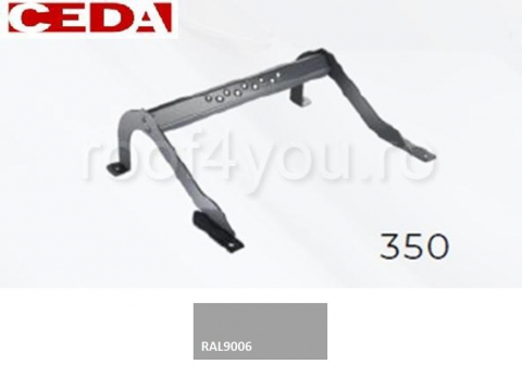 - Trepte din otel - Trepte pentru acces pe acoperis de tabla, din otel prevopsit, modul 350, latime 420mm
