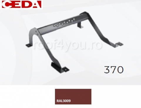 - Trepte din otel - Trepte pentru acces pe acoperis de tabla, din otel prevopsit, modul 370, latime 420mm