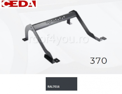 - Trepte din otel - Trepte pentru acces pe acoperis de tabla, din otel prevopsit, modul 370, latime 420mm