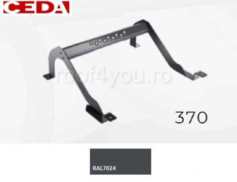 - Trepte din otel - Trepte pentru acces pe acoperis de tabla, din otel prevopsit, modul 370, latime 420mm