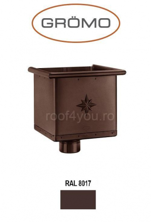 Colectoare de terasa - Vazon Ø100, Aluminiu GROMO, RAL 8017