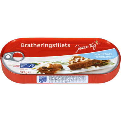 CONSERVE PESTE - HERING PRAJIT MARINAT 325G JEDEN TAG
