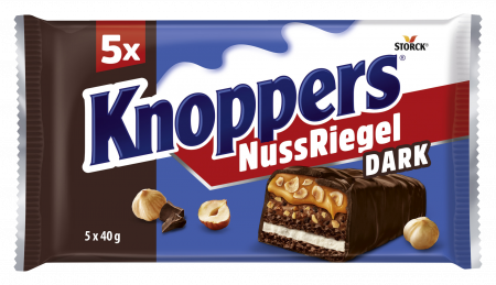 DULCIURI - BATOANE RIEGEL KNOPPERS DARK 5X40G