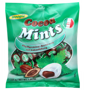 BOMBOANE / DROPSURI - BOMBOANE DE MENTA CU UMPLUTURA CACAO 150G 92526