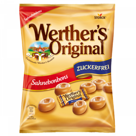 PRODUSE FARA ZAHAR - BOMBOANE FARA ZAHAR WERTHERS PUNGA 70G