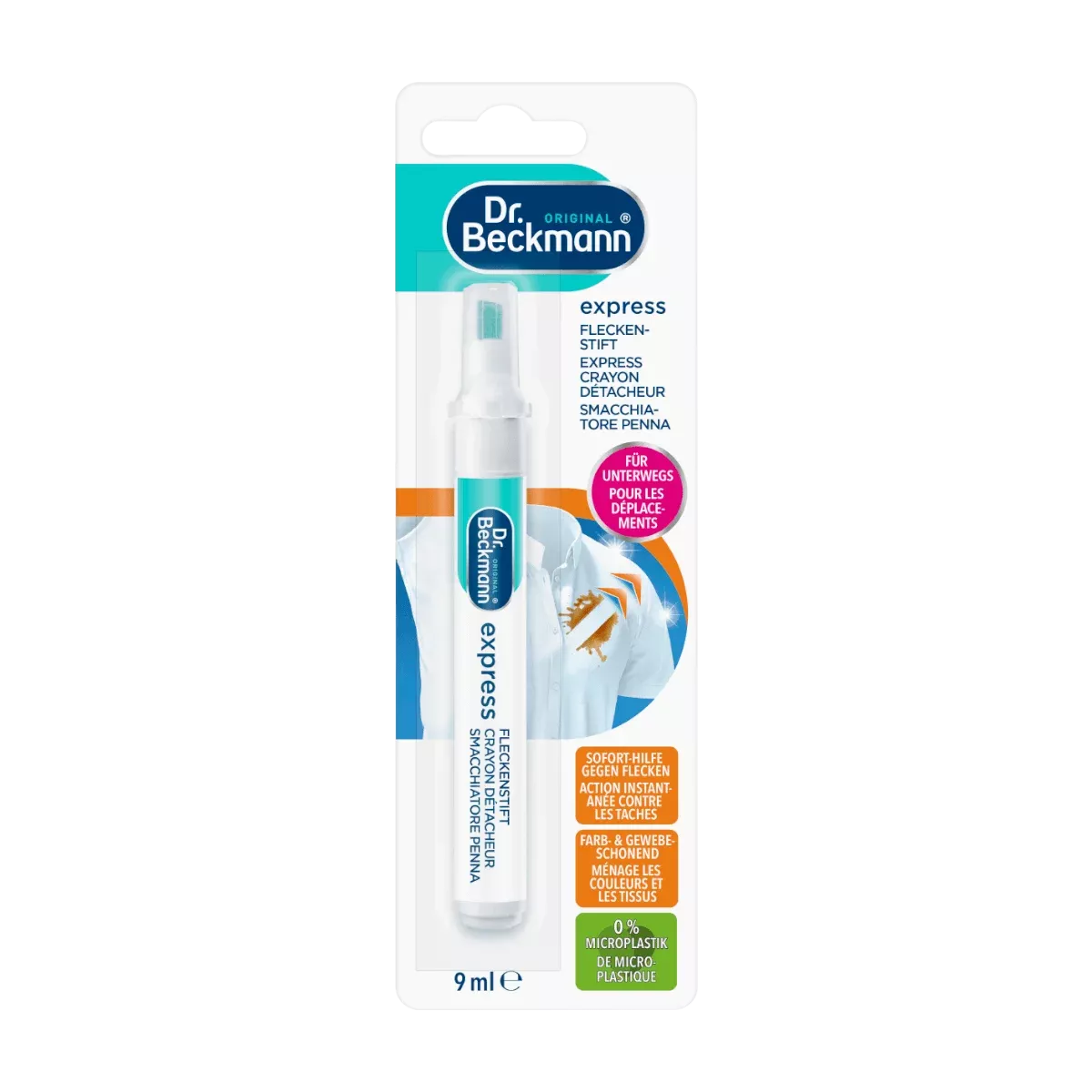 INĂLBITOR SI SOLUȚII PENTRU INDEPĂRTAREA PETELOR - DR.BECKMANN STICK PT PETE EXPRESS 9ML
