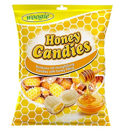 CARAMELE / BEZELE / GUMĂ DE MESTECAT - BOMBOANE CU UMPLUTURA DE MIERE WOOGIE 150G 95391