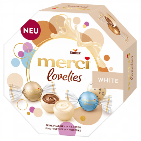 CIOCOLATĂ / PRALINE - MERCI LOVELIES WHITE 185G