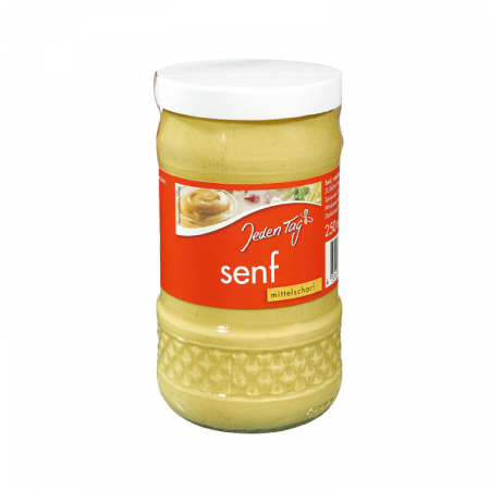 ALIMENTE DE BAZĂ - MUSTAR MEDIU PIKANT 250ML JEDEN TAG