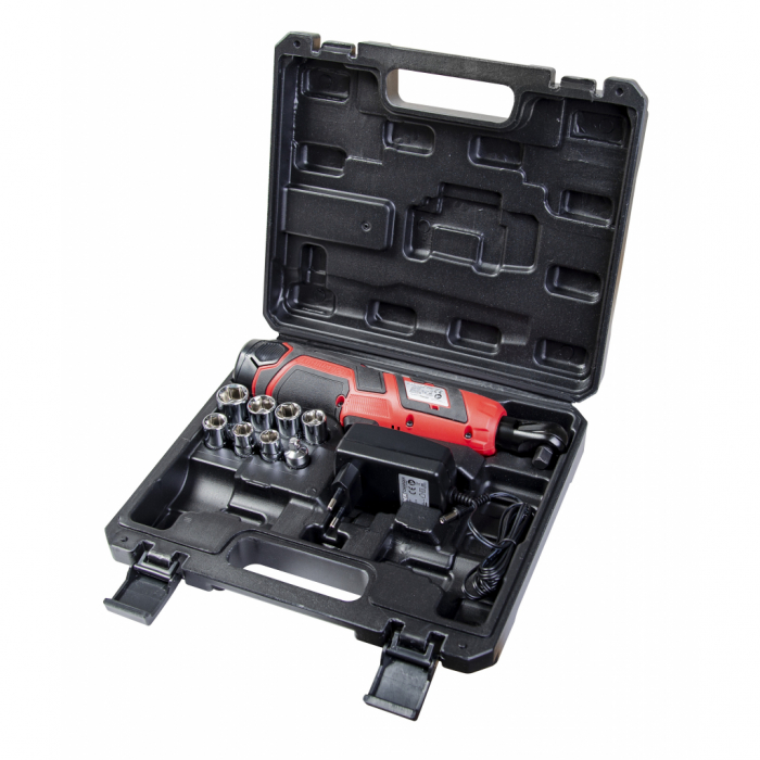Cheie cliket cu acumulator, Li-ion, 12V, 2Ah, 1h 3/8", 40Nm, accesorii incluse, Raider RD-RW01 [2]