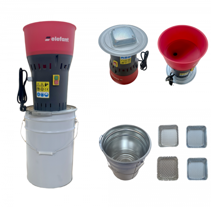 Moara electrica cereale, EM50 ELEFANT, capacitate 50L, 4 site, 1.5 kw, 200-300 kg/h, 19000 Rpm [2]