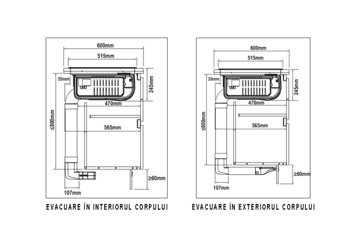 Ansamblu Plita pe inductie cu hota incorporata, sticla neagra, 3000W, 4 + 1 Boost, absorbtie 580 m³/h, clasa A, filtre aluminiu, negru, Made in Italy, PYRAMIS [4]