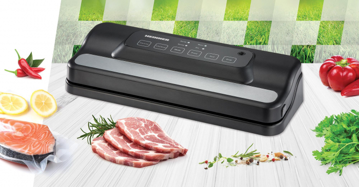 Aparat de vidat, alimente, 110W, rola pungi inclusa, Heinner HAV-E110BKSL [1]