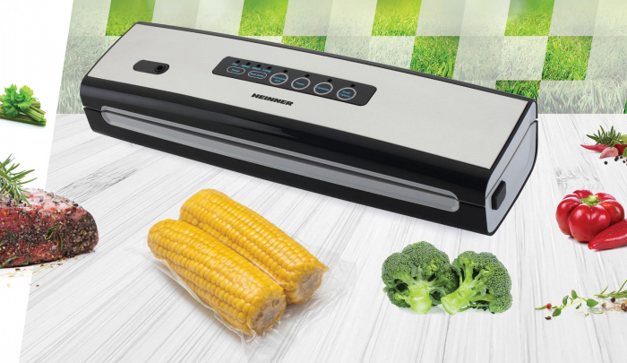 Aparat de vidat, alimente, 130W, vidare umeda-uscata, Heinner HAV-130BKSS [1]