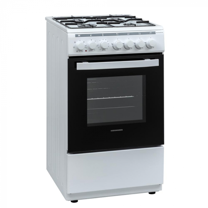 Aragaz 4 ochiuri pe gaz, cuptor electric, aprindere electrica, timer, convectie, clasa A, lumina, HEINNER [1]