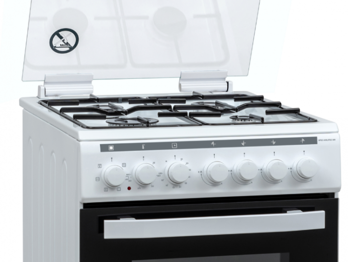 Aragaz 4 ochiuri pe gaz, cuptor electric, aprindere electrica, timer, convectie, clasa A, lumina, HEINNER [2]