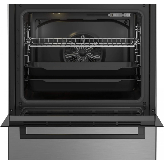 Aragaz cu cuptor electric, 4 arzatoare gaz, aprindere electrica, 72 L, timer, Inox, BEKO [4]