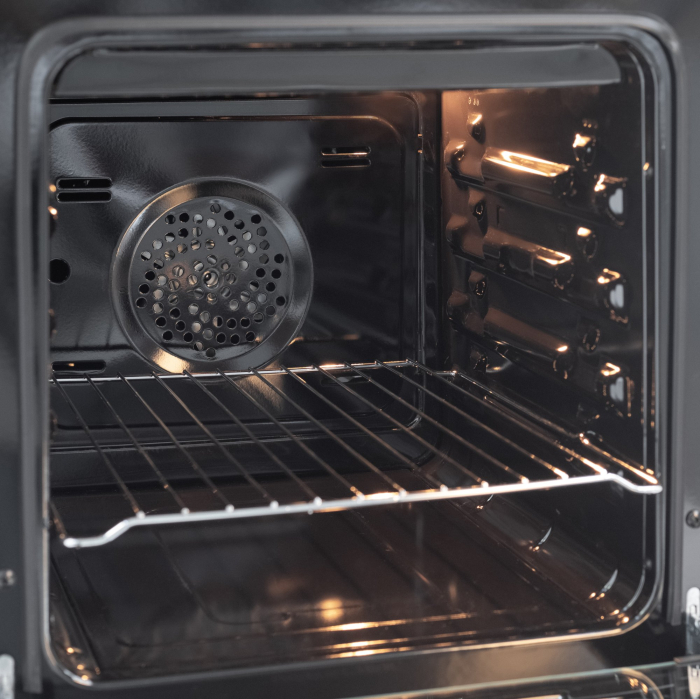 Aragaz cu cuptor electric, 4 arzatoare gaz, aprindere electrica, ventilator, lumina cuptor, Alb, NOBELTEK [5]