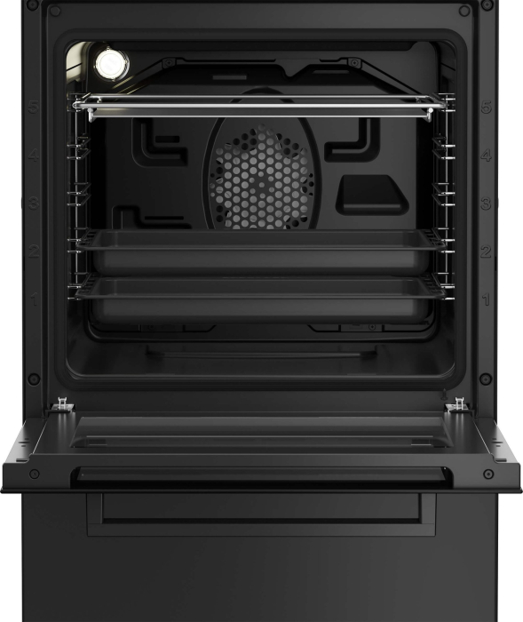 Aragaz cu cuptor electric, 4 arzatoare gaz, convectie 3D, clasa A, timer, grill, lumina, 50 x 60 cm, Antracit, BEKO [3]