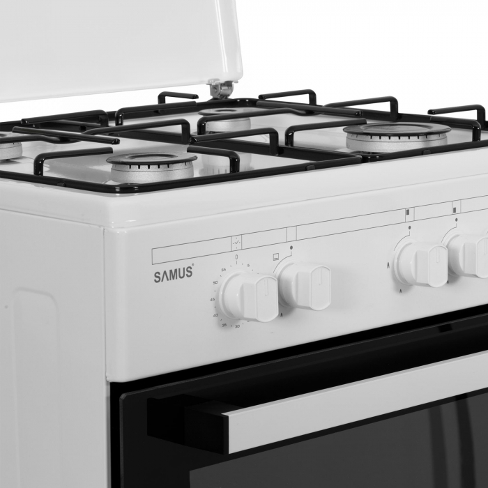 Aragaz cu cuptor pe gaz, 4 ochiuri, aprindere electrica, Samus SM654APGS [3]