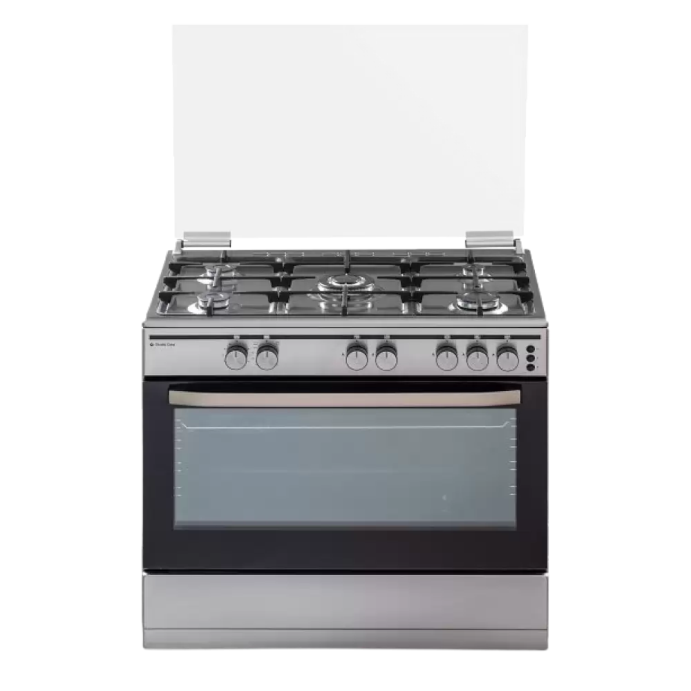 Aragaz cu cuptor pe gaz, 5 arzatoare, inox, grill, rotisor, clasa A, 90 x 60 cm, aprindere electrica, Studio Casa Grand Cucina [1]