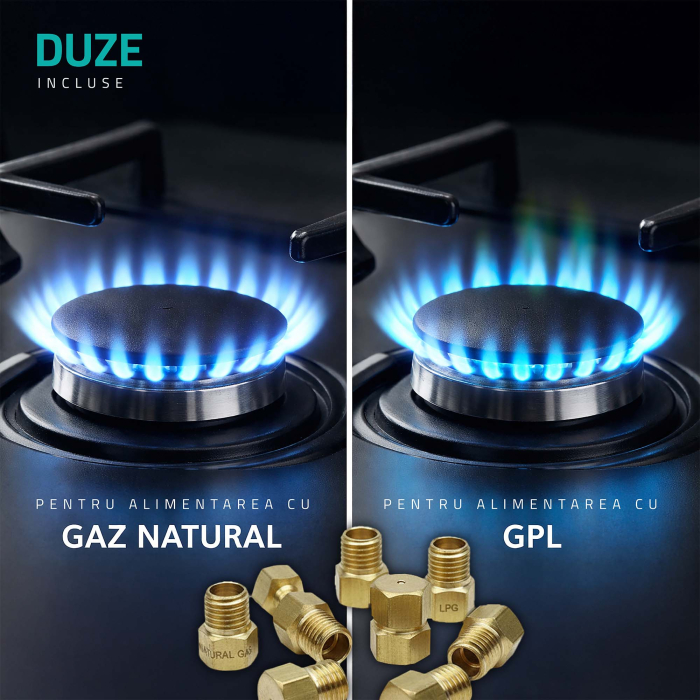 Aragaz rustic, 4 arzatoare, cuptor electric, aprindere electrica, Samus SR550EL3C [12]