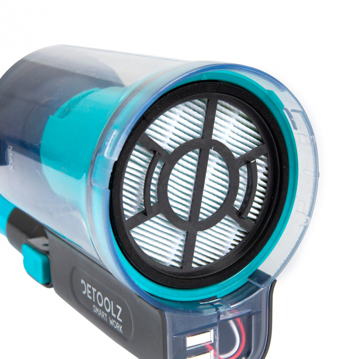 Aspirator cu acumulator DeToolz  DZ-CI102 LI-ION 120W, 0,8L 2200mAh,Filtru HEPA [3]