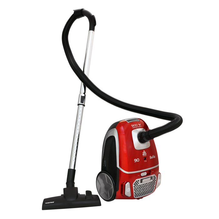 Aspirator cu sac, capacitate 3 L, putere 900 W, filtru Hepa, accesorii, Rosu, ALBATROS [2]