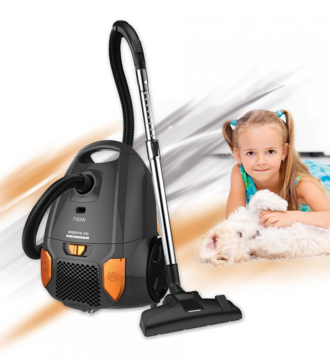 Aspirator cu sac textil 3L, fitru Hepa, 700W, Clasa A, Heinner HVC-MGRY1400-V2 [4]
