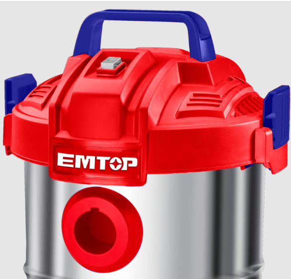 Aspirator fara sac, cuva metalica 12L, filtru HEPA, aspirare umeda-uscata, 220V, 800W, accesorii incluse, EMTOP [2]