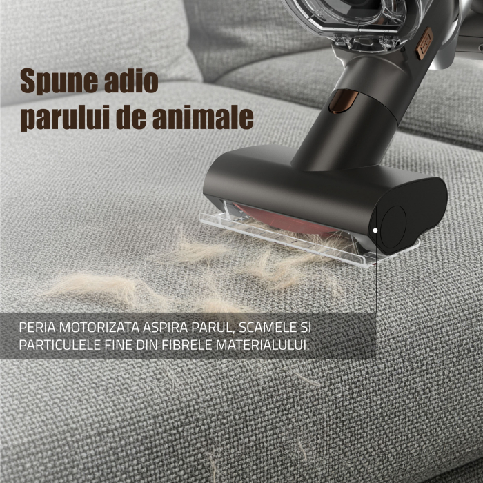 Aspirator vertical, fara fir, acumulator 25.2 V, LI-ION, TURBO, lumina, touch control, SAMUS CYCLONE [24]