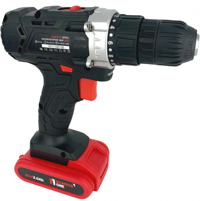Autofiletanta Number One, pentru gaurit si insurubat, 2 acumulatori, 20 V, 2.0 Ah, LI-Ion, 32 Nm [4]