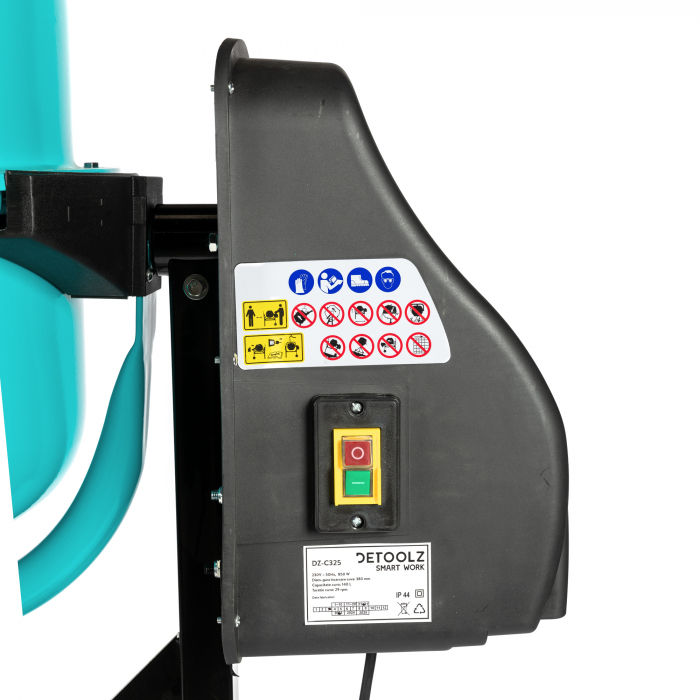 Betoniera, capacitate 140L, putere 850W, cu roti si coroana din fonta, 380mm, 230V, DETOOLZ [10]