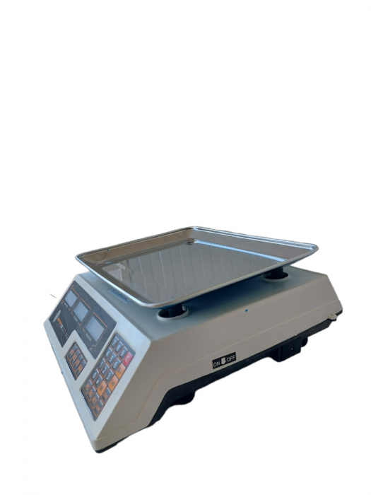 Cantar electronic, 40 kg, baterie 4V, reincarcabila, tava inox, 220V, Rotor R218 [5]