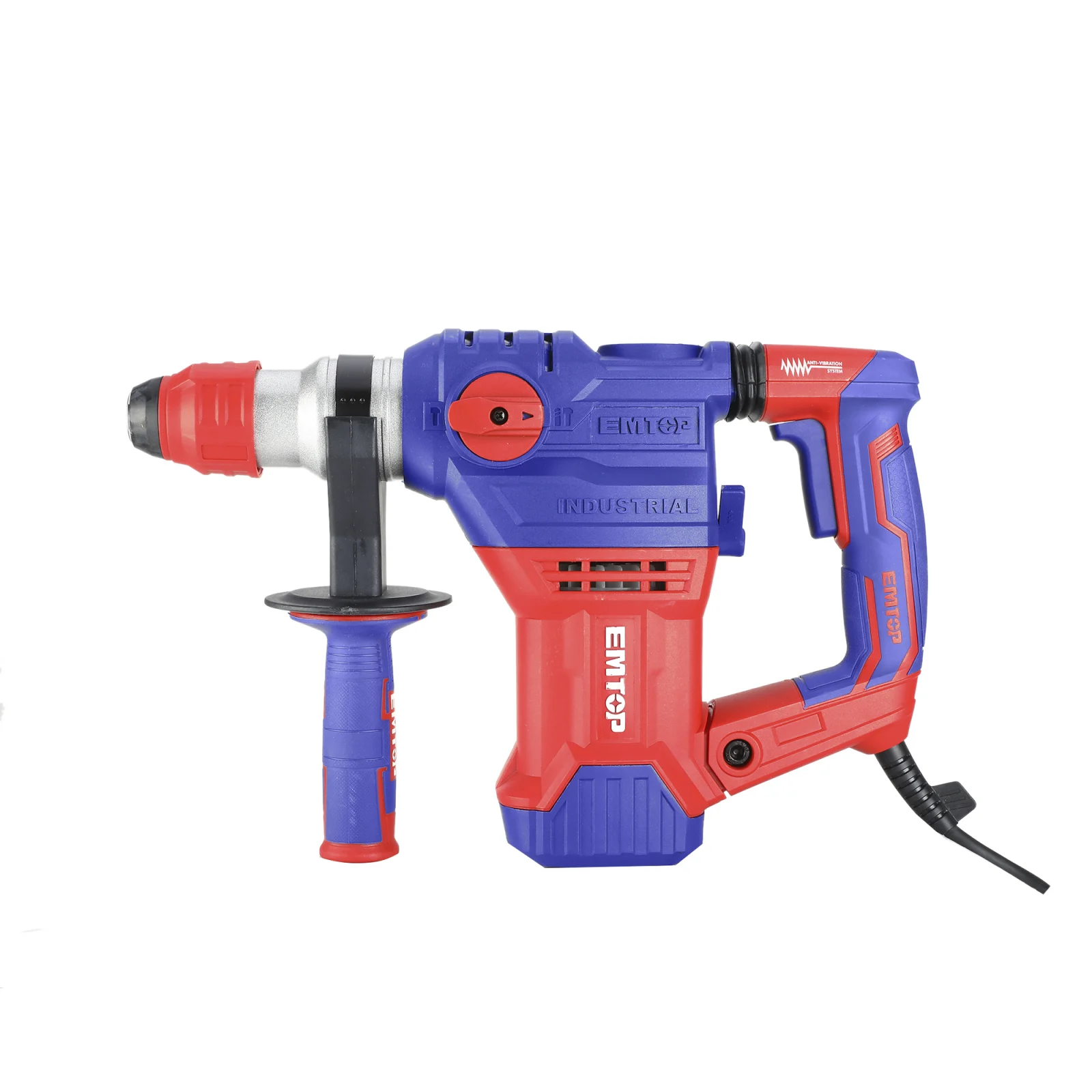 Ciocan electric rotopercutor, putere 1500W, 5.5J, 3 burghie si 2 dalti incluse, valiza transport, EMTOP [2]