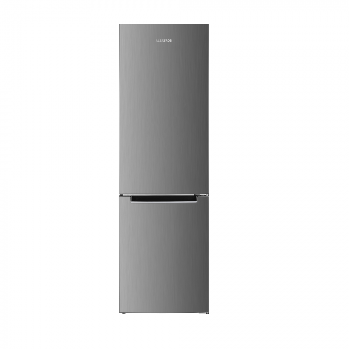 Combina frigorifica, 2 usi, capacitate 280 L, clasa E, lumina LED, usi reversibile, dezghetare automata, INOX, ALBATROS [1]