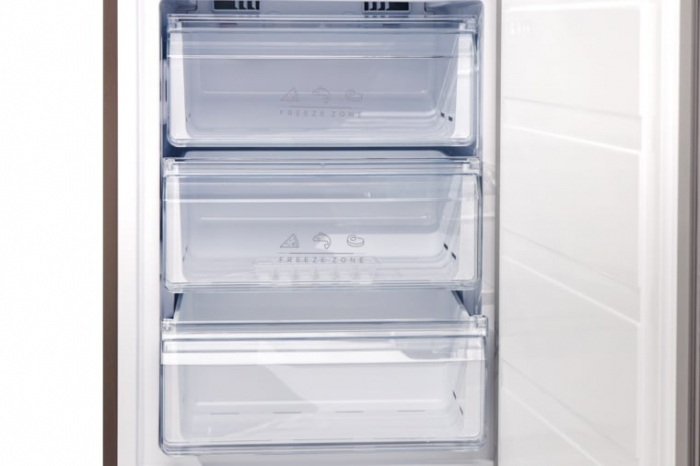 Combina frigorifica, 2 usi, capacitate 310 L, NO FROST, lumina LED, usi reversibile, fast freeze, Inox, VIVAX [7]