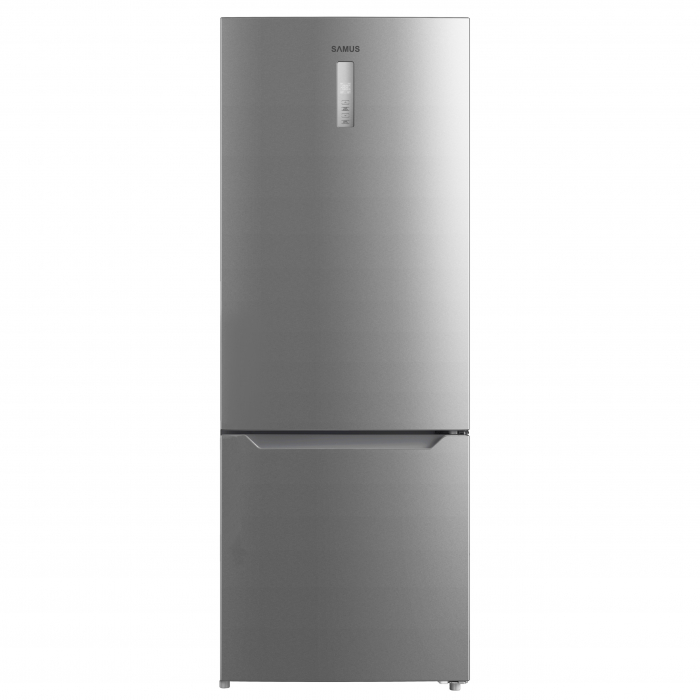 Combina frigorifica, 2 usi, capacitate 435 L, congelator, Full NO FROST, afisaj LED, touch control, usi reversibile, argintiu, Samus [1]
