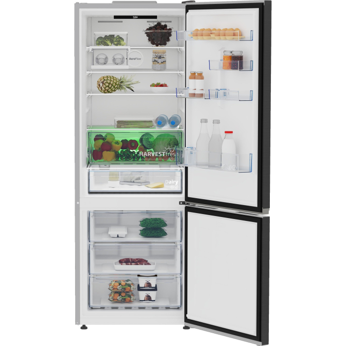 Combina frigorifica, 2 usi, capacitate 490 L, NO FROST, touch, usi reversibile, clasa E, Dark Inox, BEKO [3]