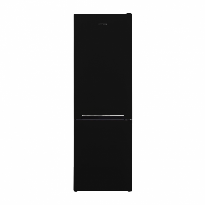 Combina frigorifica, 2 usi, congelator, capacitate 268 L, dezghetare automata, LED, negru, HEINNER [1]