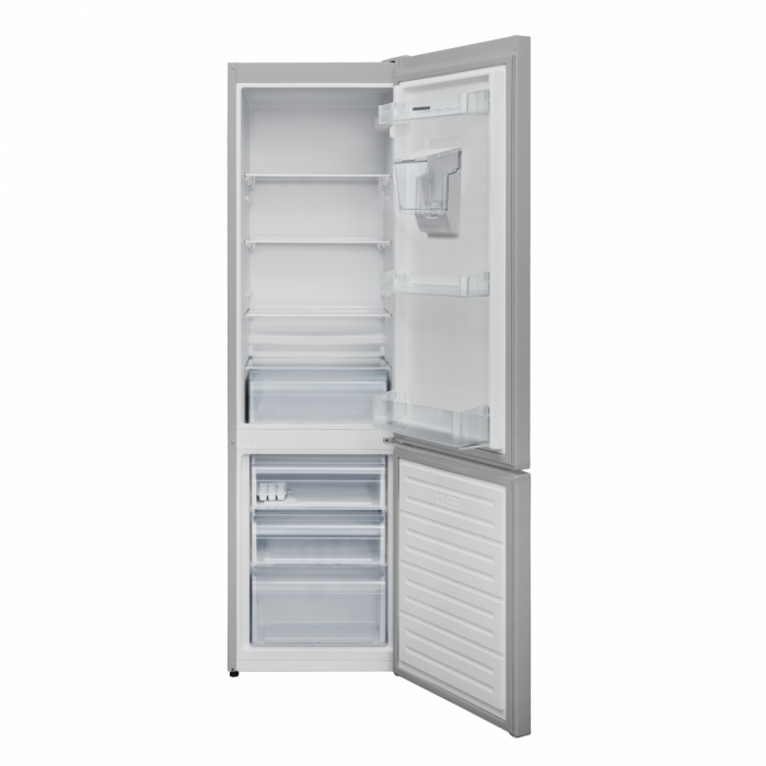 Combina frigorifica, 2 usi, congelator, capacitate 288 L, dozator de apa, LED, argintiu, super congelare, HEINNER [2]