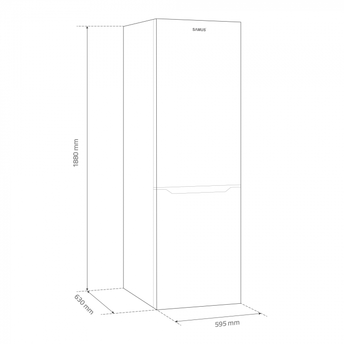 Combina frigorifica, 2 usi, congelator, No-frost, 310L, Samus SCX398NFE [4]