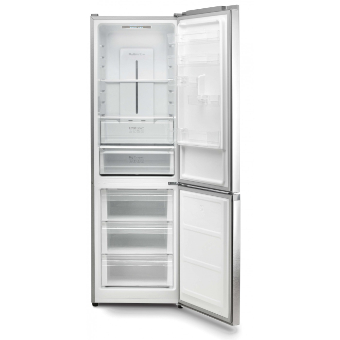 Combina frigorifica, capacitate 344 L, control touch, mod inteligent, No Frost, lumina LED, H 195 cm, congelare rapida, Inox, LDK [3]