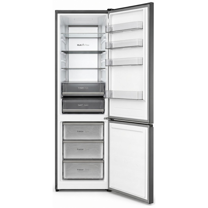 Combina frigorifica, capacitate 405 L, control touch,multi AirFlow, No Frost, lumina LED, H 199 cm, congelare rapida, Dark Inox, LDK [4]