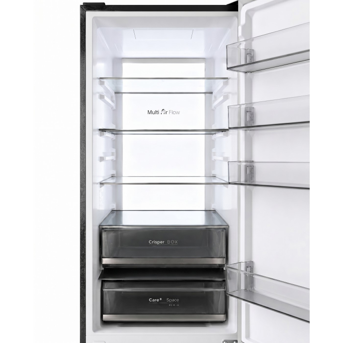 Combina frigorifica, capacitate 405 L, control touch,multi AirFlow, No Frost, lumina LED, H 199 cm, congelare rapida, Dark Inox, LDK [5]