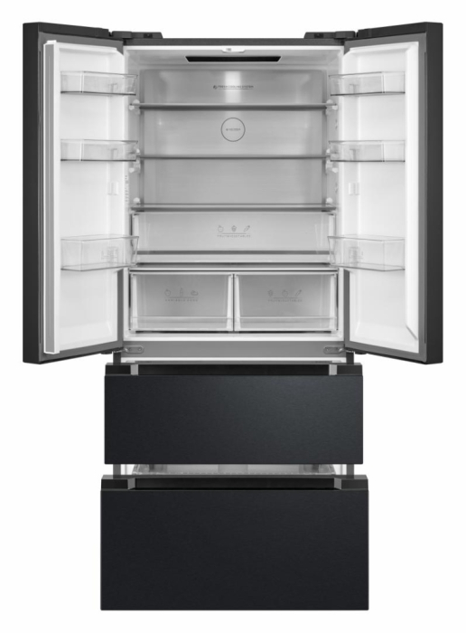 Combina frigorifica, side by side, french door, capacitate 516 L, No Frost, display tocuh, compresor inverter, Antracit, HEINNER [2]