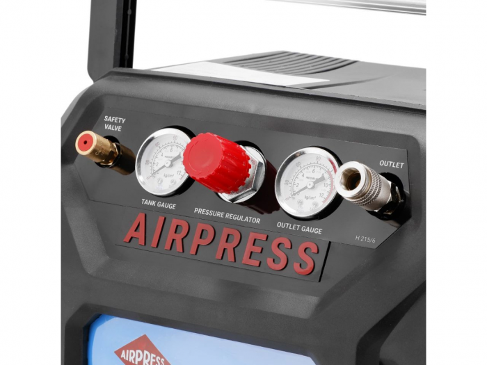 Compresor cu piston fara ulei, 1.1KW, 215 L/MIN - rezervor 6 LITRI - AIRPRESS-H215/6-36943 [4]