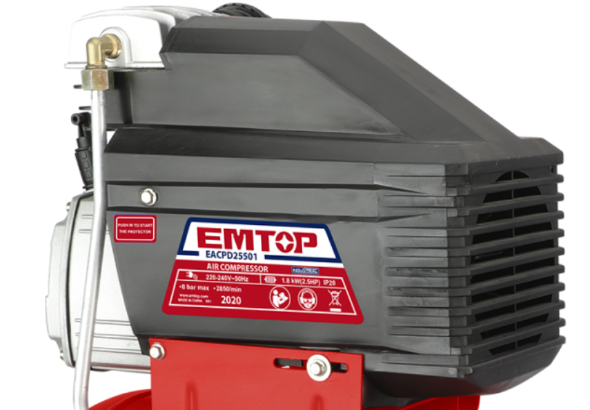Compresor de aer, capacitate 50L, 2.5 cp, 1800W, 8 bar, 2850Rpm, EMTOP [3]
